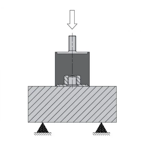 Виброопора EC(B) 50x40VD27M M10x27 60Sh